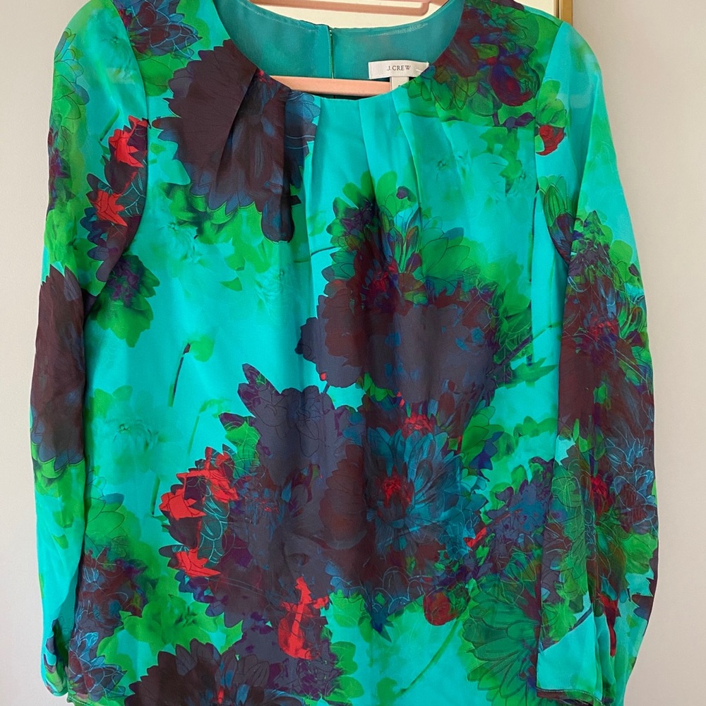 JCrew silk top size 8